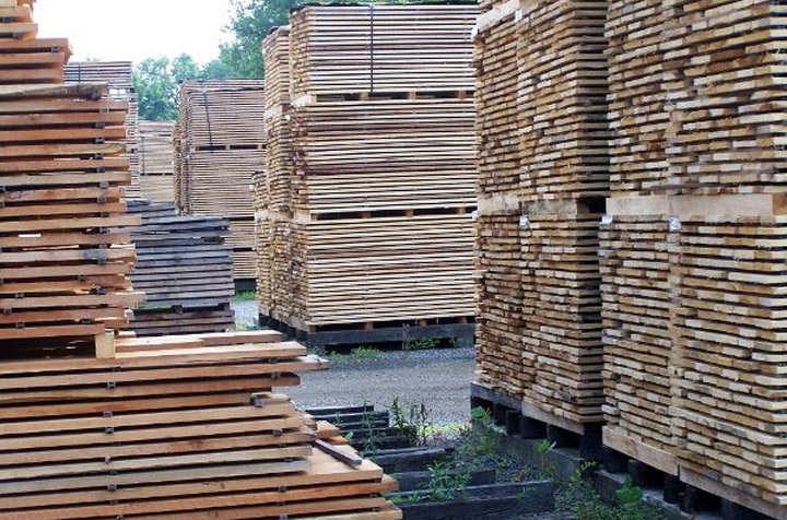 air dry lumber yard